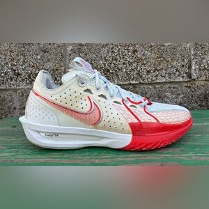 Nike Air Zoom GT Cut 3 Mens 11 DV2913-101 White Picante Red Basketball Shoes